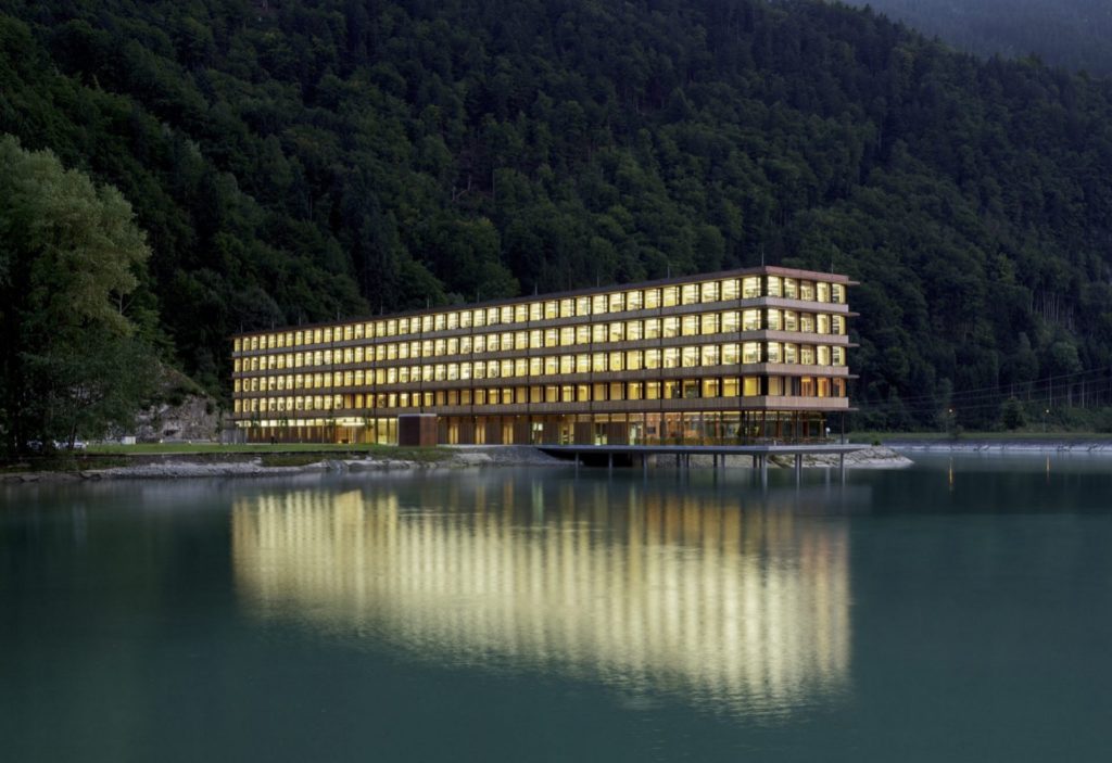 IZM Montafon Architekt Hermann Kaufmann, Schwarzach TS1Flr TS2Flr Alois Scheicher GmbH (Scheicher.Wand)