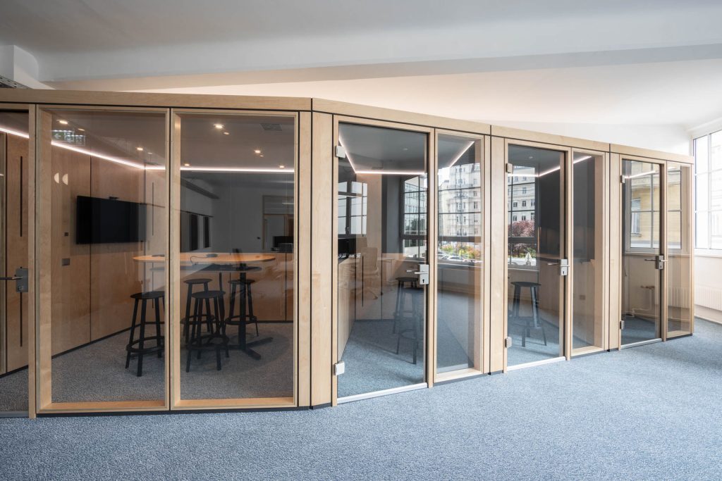 Anyline Wien  TS2Flr Raum-im-Raum-Lösungen TS2Flr Trennwand customized Raum in Raum Systeme Birke Schälfurnier Alois Scheicher GmbH (Scheicher.Wand)