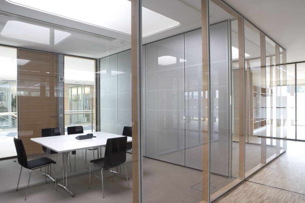 Entwicklungsgebäude Büros Besprechungsräumen TS1Alu, TS1flush, TS4, Ulme Alois Scheicher GmbH (Scheicher.Wand)