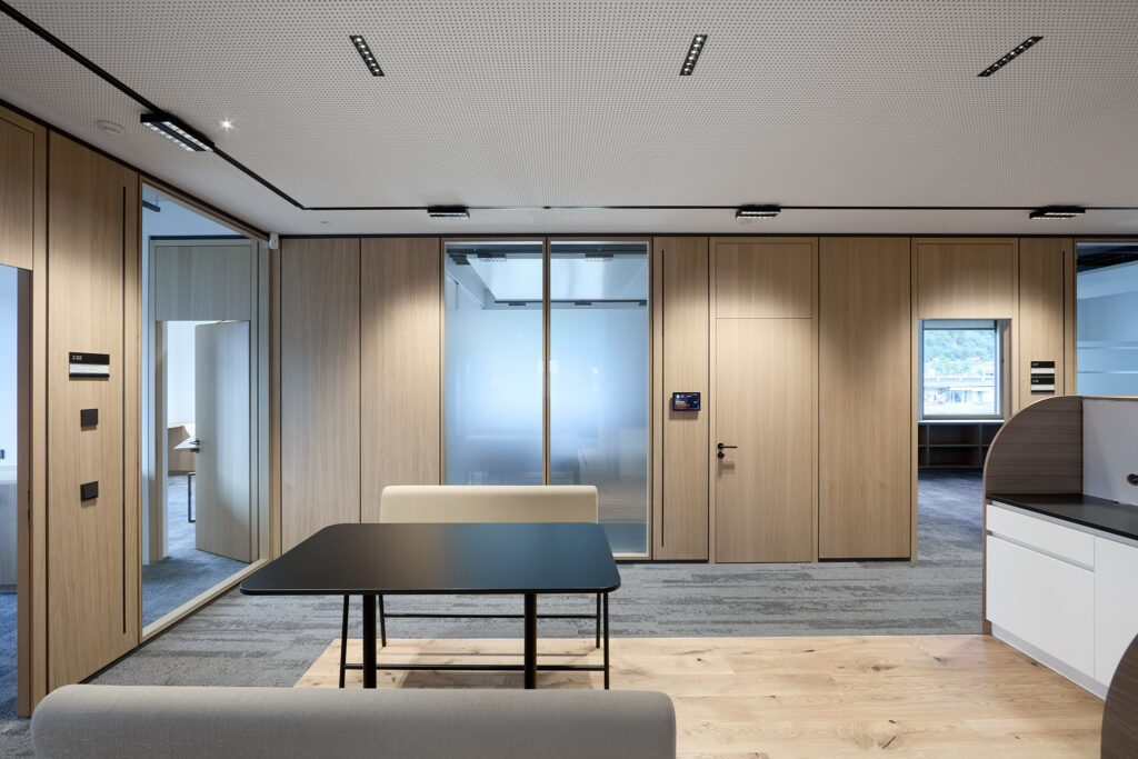 S1 FLR Glasrahmenelemente Eiche TS 4 Vollbauelemente Flush Türen, Vollbau , Absenkdichtung Gebäudeumluft  Eiche Alois Scheicher GmbH (Scheicher.Wand)